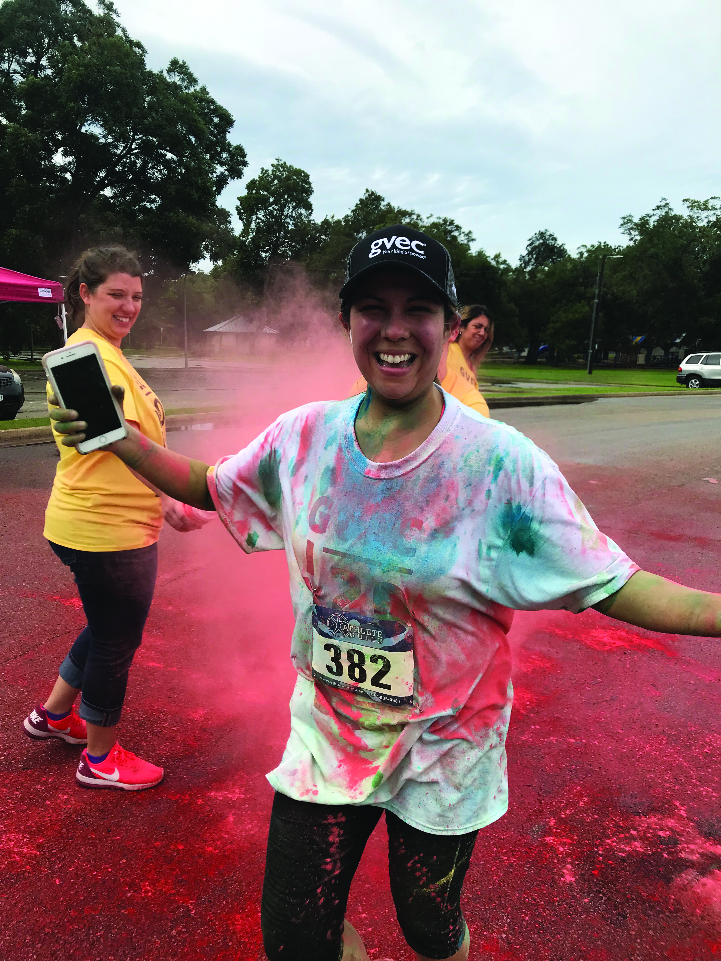 Gvec Gives Back Color Fun Run 5k Event Red Team Volunteer