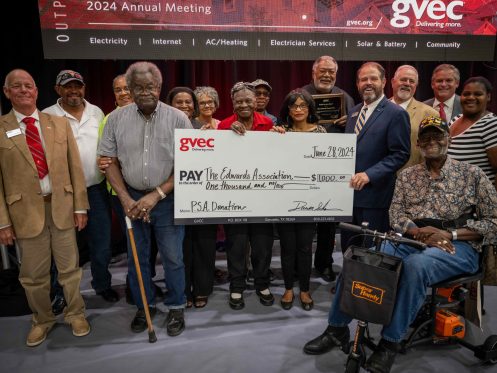 The Edwards Association receives the GVEC 2024 Organization Public Service Award.