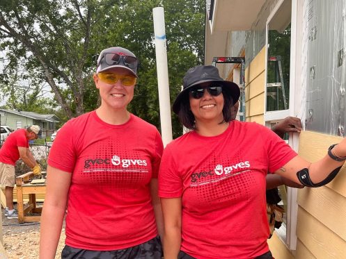 GVEC employees volunteering